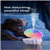 Jojomino 3-in-1 Shell Pearl Night Light with Speaker, RGB Anti-Gravity Humidifier,Water Drop Desktop Decorative Light,A