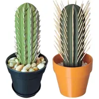Jojomino Plant Decoration Crafts Home Decoration Garden 3D Printed Cactus Simulation Pot Toothpick Box Table Decoration