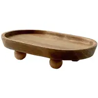 Jojomino Wooden Tray Cake Dessert Plate Restaurant Home Wooden Tray Aromatherapy Ornaments Tray Vase Decoration,Oval