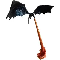Jojomino DragonFlame Book Nook Fire-Breathing Dragon Bookshelf Ornament Gothic Bookshelf Fantasy Flying Dragon Sculpture