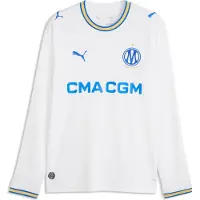 Puma Olympique de Marseille 26/27 Home Long Sleeve Jersey Men, Clothing, White/Royal, XS