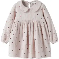 Lil´ Atelier Kjole - Loose - NmfKamma - Hushed Violet m. Æbler - - 6 år (116) - Kjole