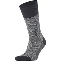 Falke Airport Herringstripe Sok Sort måle