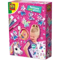 SES Creative enhjørning tatoveringer & glitter 14724 47242
