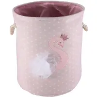 ISTOVO Dirty Laundry Basket Swan Organizer Basket Drawstring Storage Baskets for Toys Books D35XH40cm Swan Pattern