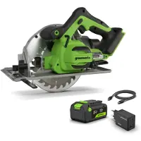 Greenworks Akumuliatorinis diskinis pjūklas CR3165A4 24 V 1x4,0 Ah akum.