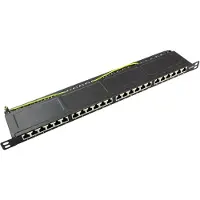 Helos Cat.6a LSA 19" Patch Panel 1 U 24 port sort