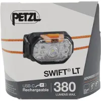 Petzl Swift LT, Hovedbånd lommelygte, Sort, IPX4, LED, 1 Lampe( r), 3 t