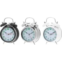 24hShop Vækkeur med selvlysende tal og lydløst urværk - 11 cm