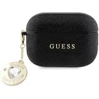 GUESS GUAP2PGEHCDK etui til AirPods Pro 2 cover - sort Fast Glitter Heart Diamond Charm