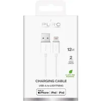 Puro TPE 12W USB-A - Lightning-kabel 2 m - hvid