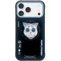 Nimmy Glasses Cool Cat MagSafe-etui til iPhone 17 - sort og blå