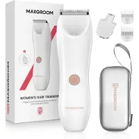 MAXGROOM M-9082 2-i-1 krops- og ansigtstrimmer til kvinder - hvid
