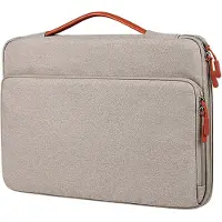24hShop Vandafvisende polyestertaske til bærbar computer, op til 15,4" - beige