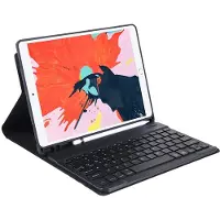 24.Se Tastaturetui med stativ til iPad 9.7 / iPad Pro 9.7 / iPad Air 2 / Air (2018 & 2017) - Sort