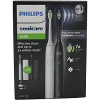 Philips HX7119 Sonicare Series 5500 Elektrisk Tandbørste Sæt - Sort & Hvid
