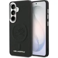 Karl Lagerfeld præget ringinitialer MagSafe-etui til Samsung Galaxy S26+ - Sort