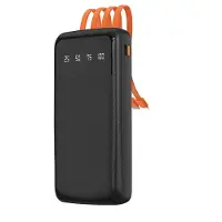 Dudao K6Pro Universal 10000mAh Power Bank med USB-kabel, USB Type C, Lightning Black (K6Pro-black)