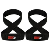 Gorilla wear Figure 8 Lifting Straps, black, large/xlarge