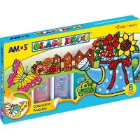Amos glas-/vinduesfarver Glass Deco 6 farver