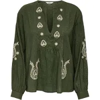 ONLY Bluse 'ONLMoon' creme / oliven
