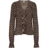 ONLY Bluse 'ONLKafie' brun / uldhvid