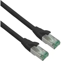Helos patchkabel Cat 6a Superflex S/FTP RJ45 sort 15m AWG26/7 GHMT