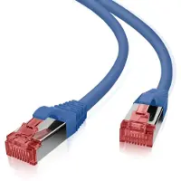Helos patchkabel Cat 6 S/FTP RJ45 blå 20m AWG27/7 LSZH GHMT