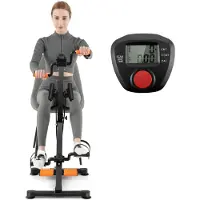 24.Se Motionscykel med LCD-skærm og massage – Sort/Gul