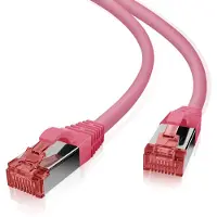 Helos patchkabel Cat 6 S/FTP RJ45 magenta 15m AWG27/7 LSZH GHMT