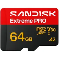 24.Se SanDisk Extreme PRO microSDXC 64GB UHS-I U3 V30 / microSDXC-hukommelseskort