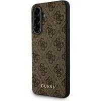 GUESS 4G metal guld logo etui til Samsung Galaxy A36 - Brun