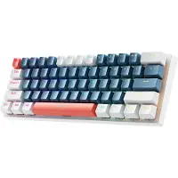 Machenike K500-B61 kablet mekanisk gamingtastatur med baggrundslys blå kontakt - blå og hvid