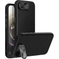 NILLKIN CarboProp magnetisk etui med kameradæksel og stativ til iPhone 16e / 17e - Sort