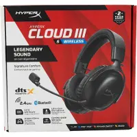 HyperX Cloud III S Wireless – gamingheadset (sort), Trådløs, Spil, 20 - 20000 Hz, 340 g, Headset, Sort