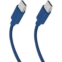 SBS TECABLETISSUETCCB USB-C - USB-C 1,5 m 60W flettet kabel - blå