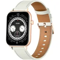 COLMI C28 Smartwatch i guld med hvid læderrem