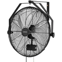 Vevor vægmonteret ventilator, 450 mm vægmonteret hængeventilator med IP44-klassificeret beskyttelse, 3 hastigheder, lang luftstrømsafstand, justerbar rotationsvinkel, kraftfuld til industri, erhverv,