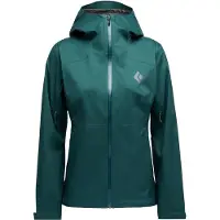 Black Diamond - Vandretøj dame - W Fineline Stretch Shell Deep Woods til Unisex - Størrelse L - Grøn