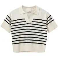 Sofie Schnoor Polo - Uld - Off White/Sort - - 14 år (164) - Polo