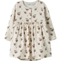 Lil´ Atelier Kjole choko / khaki / uldhvid