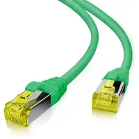 Helos patchkabel Cat 6a S/FTP RJ45 grøn 15m AWG26/7 LSZH GHMT