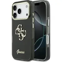 GUESS IML 4G Script Metal-etui til iPhone 17 Pro - sort