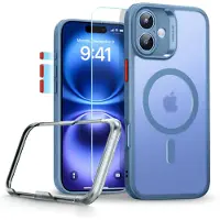 ESR til iPhone 16-sag (4 i 1) Sæt gennemskinnelig matte sag med skærmbeskytter kompatibel med Magsafe Military-Grade Protection Classic Series Fr