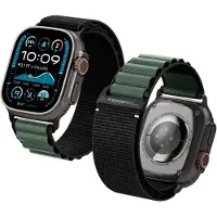 Spigen Rem WBF1 Rem til Apple Ur 44 / 45 / 46 / 49 mm - Sort og grøn