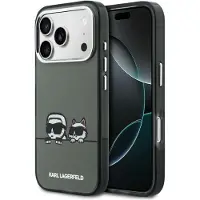 Karl Lagerfeld IML Karl & Choupette Peekaboo Logo MagSafe-etui til iPhone 17 Pro - Sort