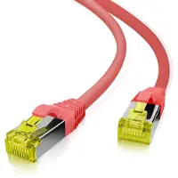 Helos patchkabel Cat 6a Superflex S/FTP RJ45 rød 20m AWG27/7 GHMT