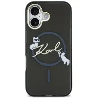 Karl Lagerfeld IML Choupettes Karl Script Logo MagSafe iPhone Air Case - Sort