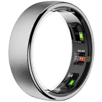 24hShop Smart ring str. 13 med søvn- og pulsmåling - Sølv
