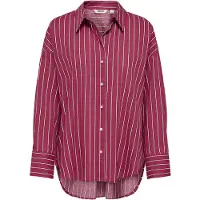 ONLY Bluse 'ONLOREGON' mørkerød / sort / hvid